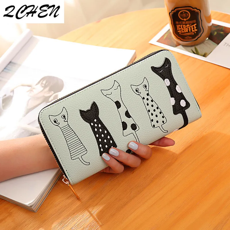 Luxury High Quality Women Cat Cartoon Wallet Creative Female Card Holder Casual Zip Ladies Clutch PU Leather Coin Purse 179 Luxury High Quality Women Cat Cartoon Wallet Creative Female Card Holder Casual Zip Ladies Clutch PU Leather Coin Purse 179