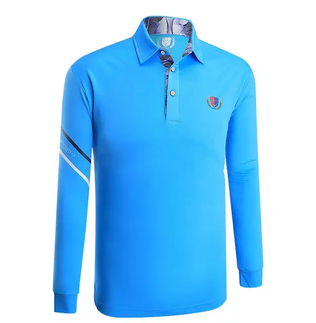2017 autumn men golf shirts long sleeve training garment sports jersey