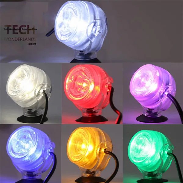 LED submersible lamp with suction cup for aquarium air bubble light LED