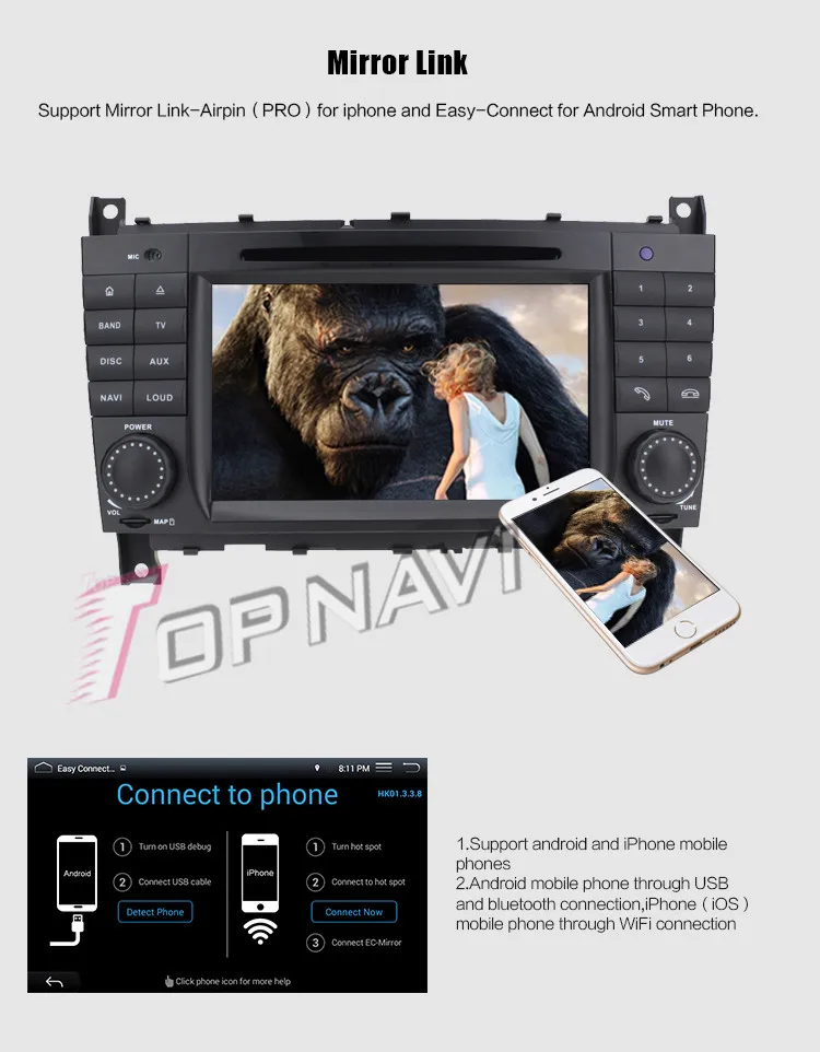 Best Topnavi 7" Android 7.1 Car PC DVD Player For Benz C-Class W203 (2004 2005 2006 2007)/CLK W209 (2004-2005) Stereo GPS Navigation 25 Best Topnavi 7" Android 7.1 Car PC DVD Player For Benz C-Class W203 (2004 2005 2006 2007)/CLK W209 (2004-2005) Stereo GPS Navigation 25