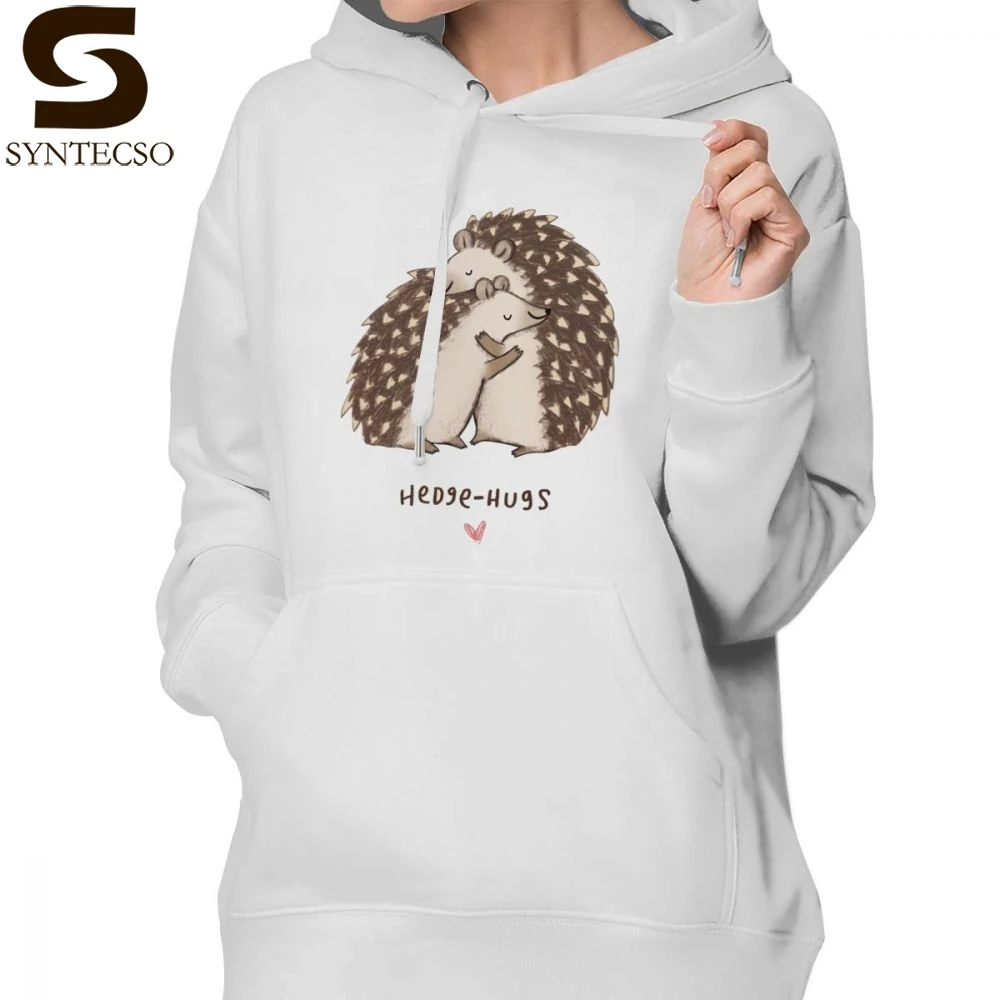

Hug Hoodie Hedge-hugs Hoodies Long-sleeve Cotton Hoodies Women Street wear Oversized Graphic Blue Simple Pullover Hoodie
