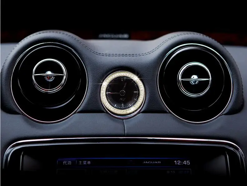 Роскошные серебристые или золотистые часы для автомобильной консоли украшение