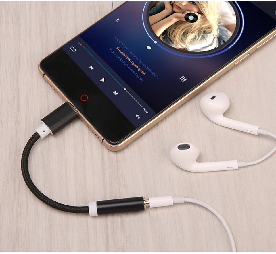 AUX Audio Cable USB Type C to 3.5 Earphone Adapter Type-C to 3.5mm Headphone Converter for xiaomi 6 Letv 2 2pro max2 Pro 3 (13)