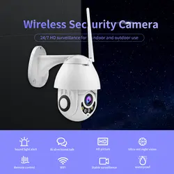 Беспроводная камера домашняя камера безопасности с ночным видением Обнаружение движения 200 Вт 1080P вращающийся монитор наблюдения