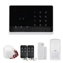 DIYSECUR качественная Радиочастотная Идентификация GSM сигнализация с сенсорным экраном и SMS приложение управление лучшая умная домашняя сигнализация