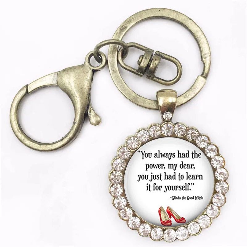 

You Always Had the Power Key Chain Wizard of Oz Metal Accessories Fashion crystal keychain