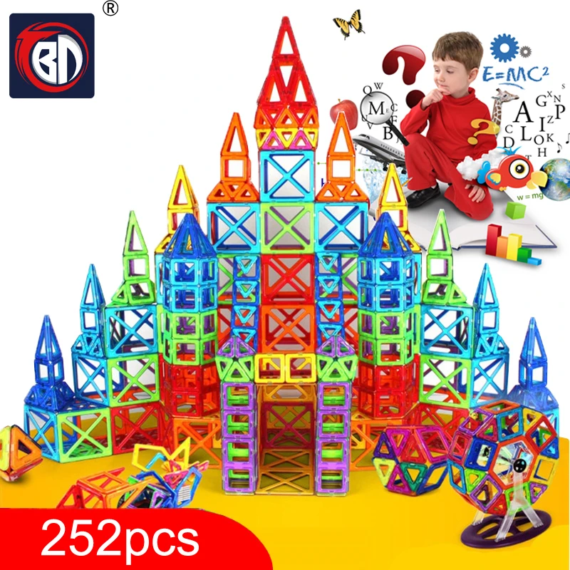

Enlighten 252pcs Mini Magnetic Designer Construction Set Model & Building Toy Plastic Magnetic Blocks Educational Toys For Kids