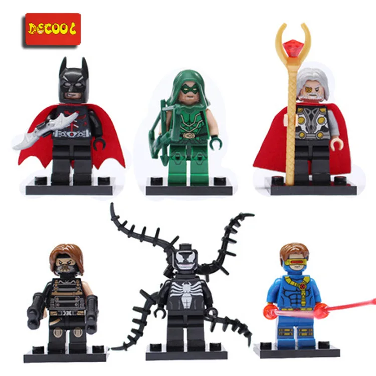 Decool 0134 0139super герои Мстители Строительные блоки игрушка зимние солдаты Абердин яд