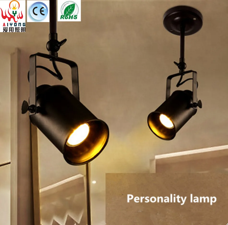

LED clothing store guide track lighting lamp ceiling wall with the retro right track lights spotlights director rod
