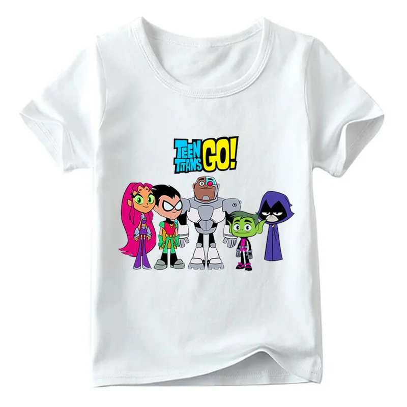 

2019 Children Cartoon Teen Titans Go Funny Tshirt Summer Baby Boys/Girls Tops Short Sleeve T-shirt Kids Casual Clothes,HKP5129