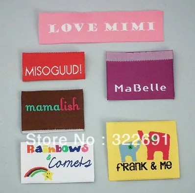 cheap woven label for garment/woven labels for clothing free shipping-in Garment Labels from ...