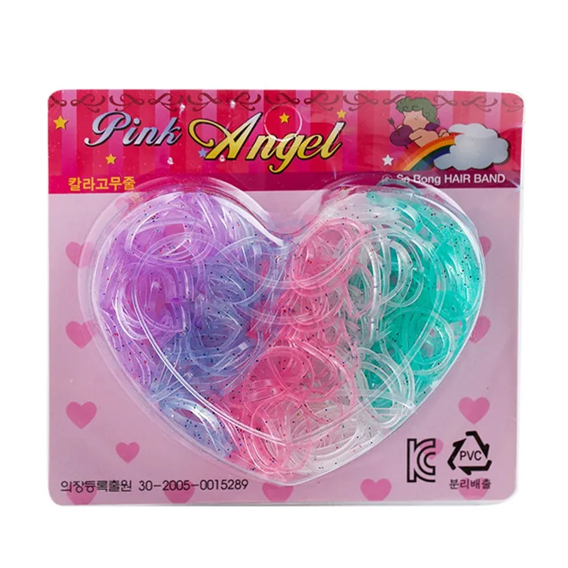 Lot Baby Kids Cute Elastic Rubber Band New Children's Candy Color Girls Hair Acessories Solid Color Hair Ring