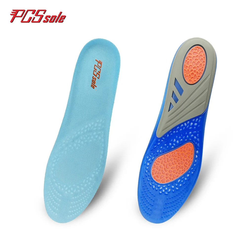 Originial PCSsole free size Gel TPE insoles silicon shoes pad  shock absorption stretch insert cushion elastic pad for man T1006