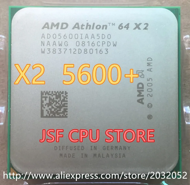 Процессор AMD Athlon 64X2 5600+ cpu(2,8 ГГц/1 м/1000 ГГц) разъем am2 940 pin(Рабочая