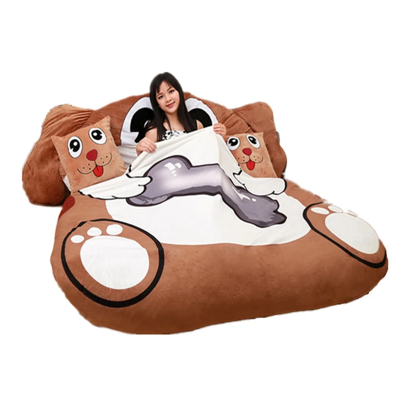 Fancytrader Cartoon Animal Dog Tatami Giant Stuffed Soft Beanbag Bed Carpet Mat Sofa