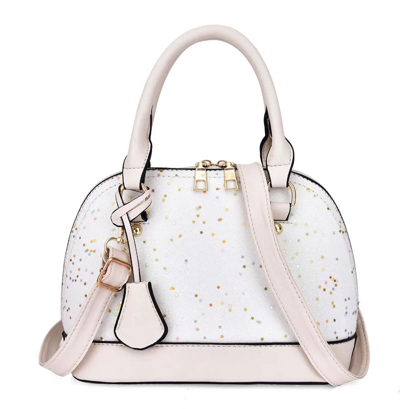 Роскошные женские сумки, дизайнерские сумки с блестками, сумки через плечо для женщин,, ПУ кожа, сумки через плечо, кошелек, клатч, тоут - Цвет: Белый