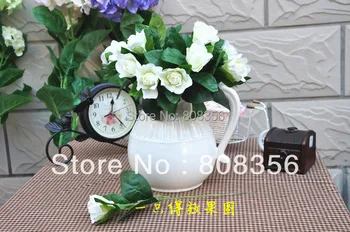 

20Pcs 32cm/12.6" Length White Color Artificial Silk Flowers Simulation Gardenia Single Flower Home Decoration