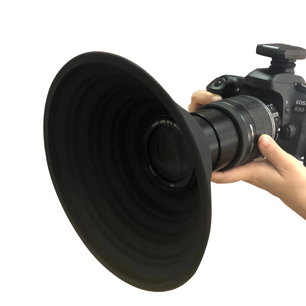 60mm Electronic Cell Phones Accessories for Travel//Work DishyKooker Lens Hood for Ni-kon Can-on So-ny Camera Lens Take Reflection Photos Video Silicone Camera Lens Hood Large