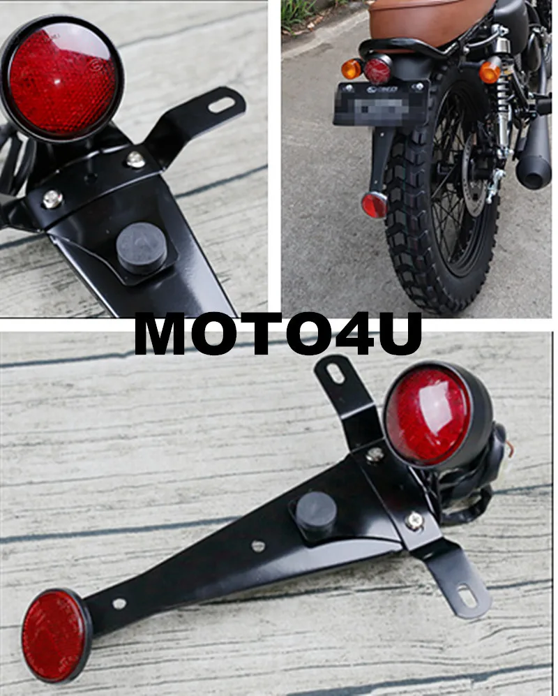 

Motorcycle custom classic LED tail light rear light brake light stoplight stop lamp brake light with bracket ECE Cafe racer