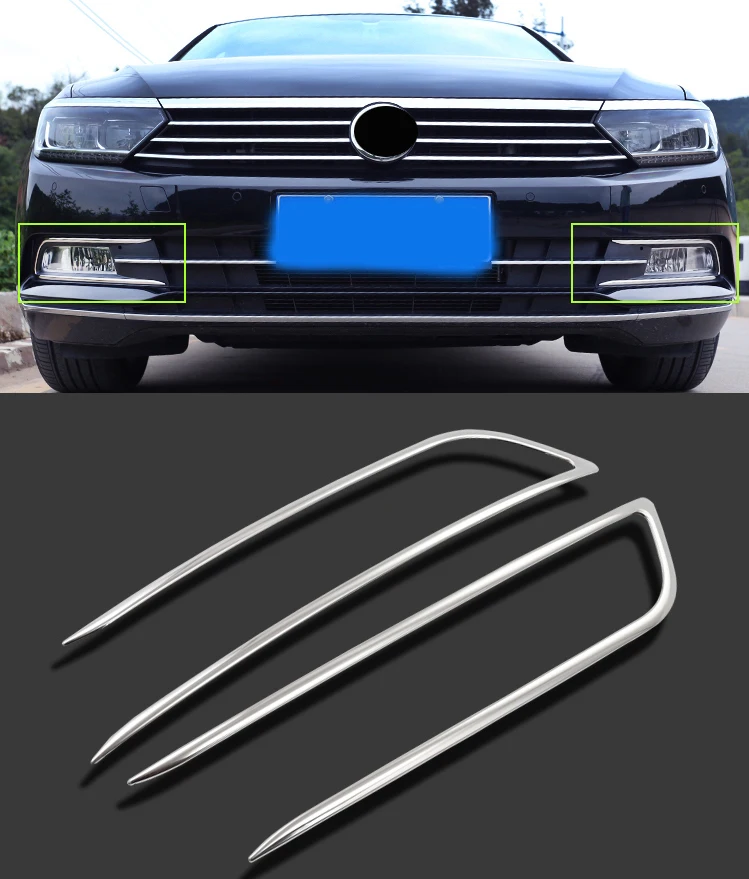 

High Quality Stainless steel Front Fog lamps cover Trim Fog lamp shade Trim For Volkswagen VW Passat B8 and B8 Variant 2pcs