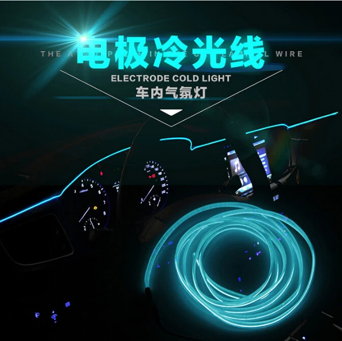Us 19 73 12 Off 3m Lot Latest Car Edge Led Cold Light El Wire Car Interior Atmosphere Light Strip Light Clip Reform Atmosphere Decorative Lights In