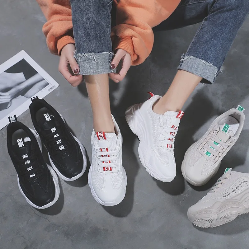 

2018 Spring Autumn Women Casual Shoes Comfortable Platform Shoes Woman Sneakers Ladies Trainers