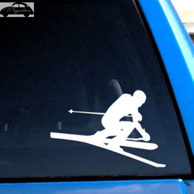 Pegatina Skiing Sticker Winter Sports Snow Decal Ski Posters Vinyl Wall Decals Decor Mural Skiing Sticker