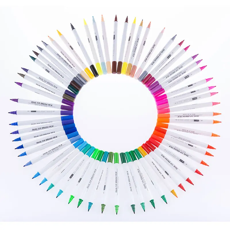 

Dual Headed Watercolor Marker Brush Pen Artistic Children Sketching Coloring Art Markers Drawing Art Pens And Markers Sets