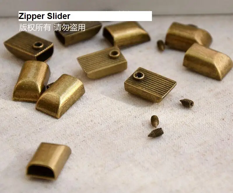 200pcs 35 Vintage Metal Zipper Sliders Repair Zipper Stopper For Open