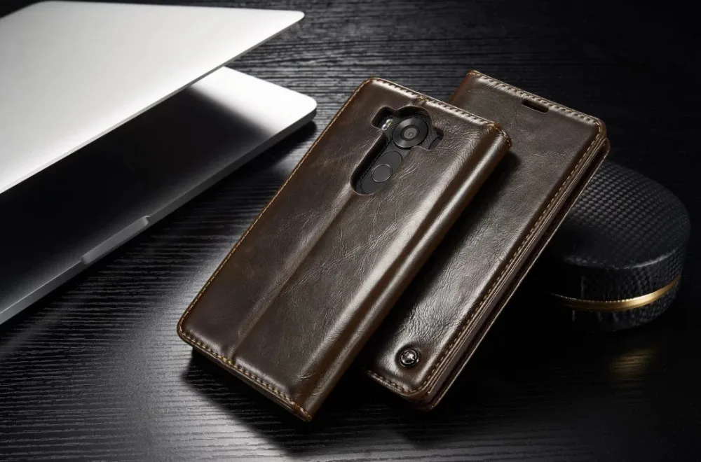 

For LG V10 Case Vintage CaseMe Leather Magnetic Wallet Flip Phone Cover Stand Case for lg v10 High Quality