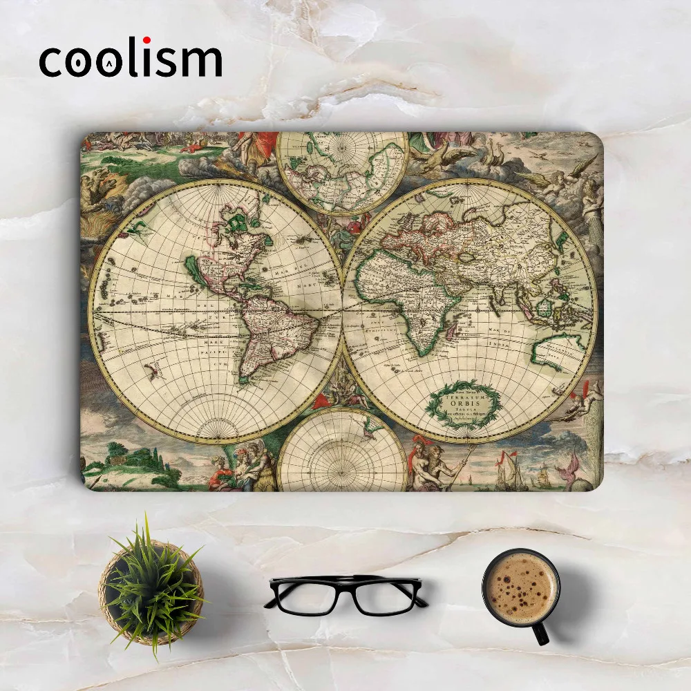 

Antique World Map Laptop Sticker Decal for Apple Macbook Pro Air Retina 11 12 13 15 inch Mac HP Acer Protective Full Cover Skin