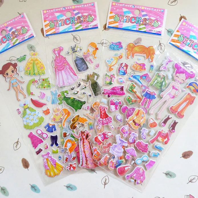 

2018 Real Fireman Sam Shipping Stereo Cartoon Change One's Clothes Children Bubble Kindergarten Reward Stickers Adhesive Paper