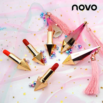 

NOVO Fashion Diamond Brighten Matte Lipstick Waterproof Long-Lasting Lips Tint Pigment Makeup Velvet batom Lip stick Cosmetics