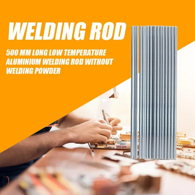 10Pcs 500mm Low Temperature Aluminum Welding Rod Electrodes Welding Sticks Soldering Tools