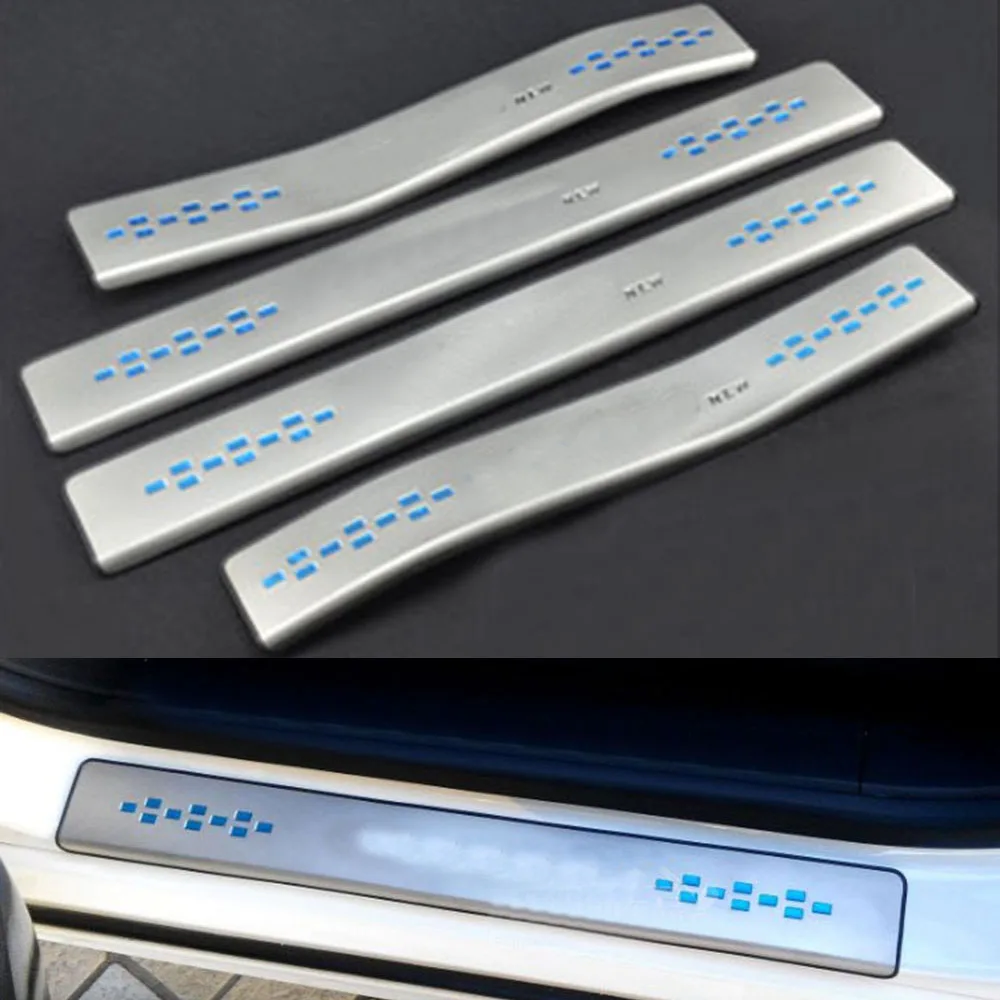 

TTCR-II Stainless Steel Door Sill Scuff Plate For Ford Mondeo 5 2015 2016 2017 Accessories Pedal Plate Styling Door Cover Pads