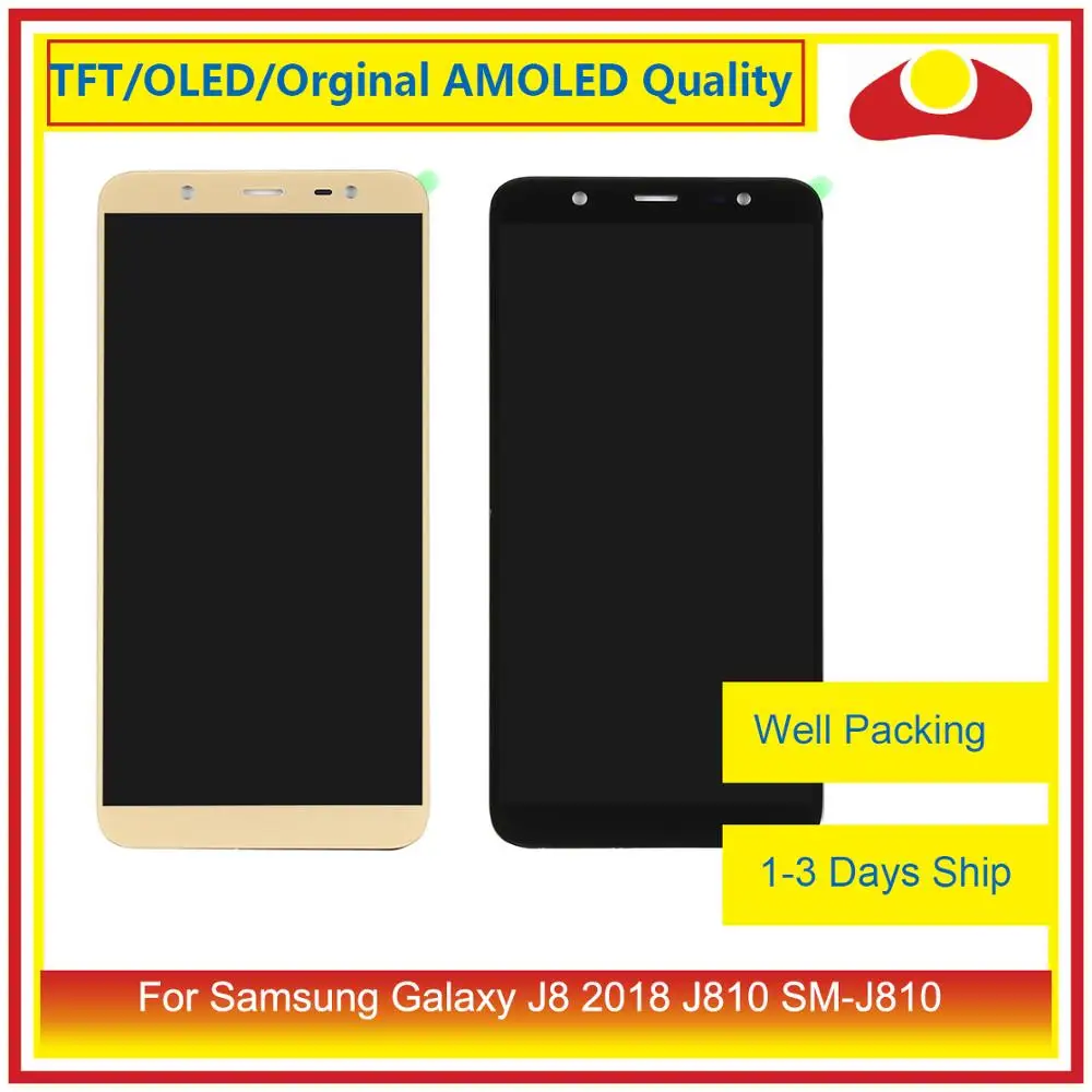 

ORIGINAL 6.0" For Samsung Galaxy J8 2018 J810 SM-J810 LCD Display With Touch Screen Digitizer Panel Pantalla Complete