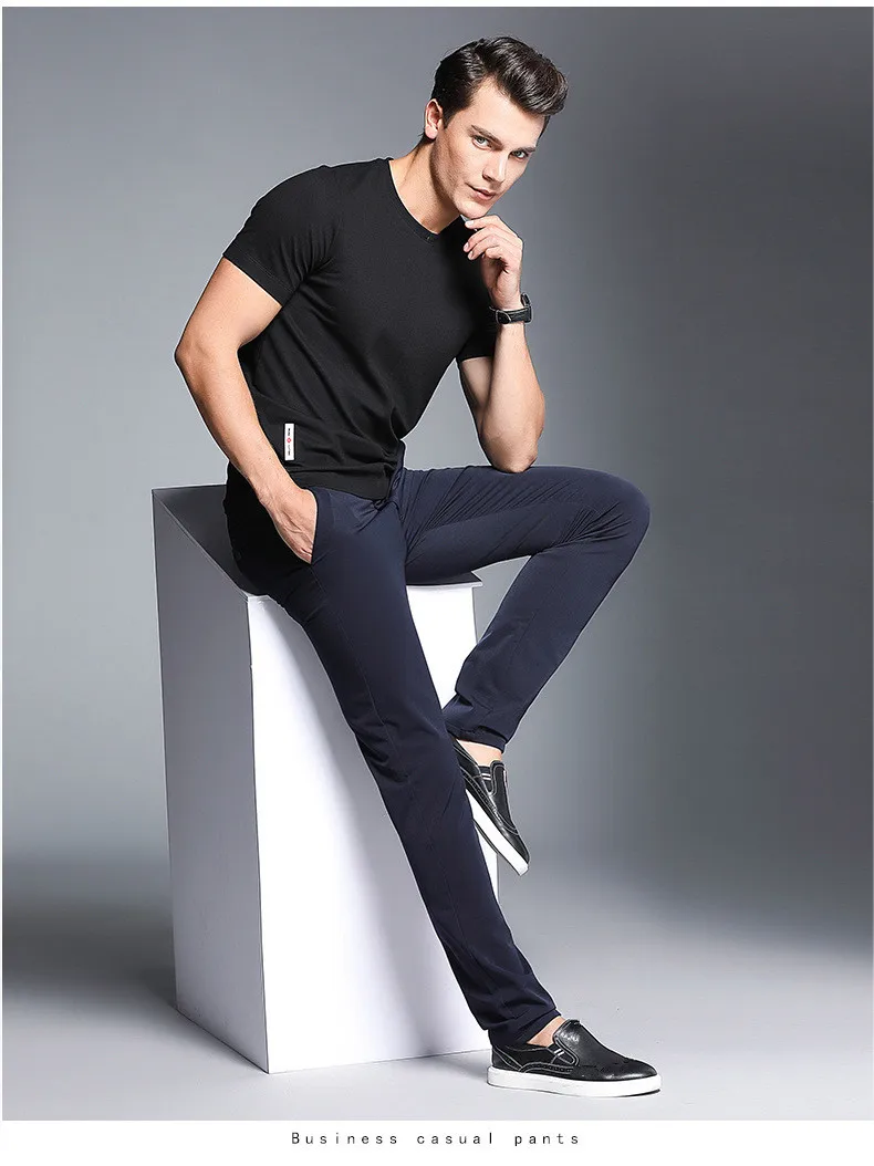 MRMT брендовые Зимние новые мужские эластичные брюки повседневные Модные брюки для мужчин среднего возраста с добавлением шерсти брюки