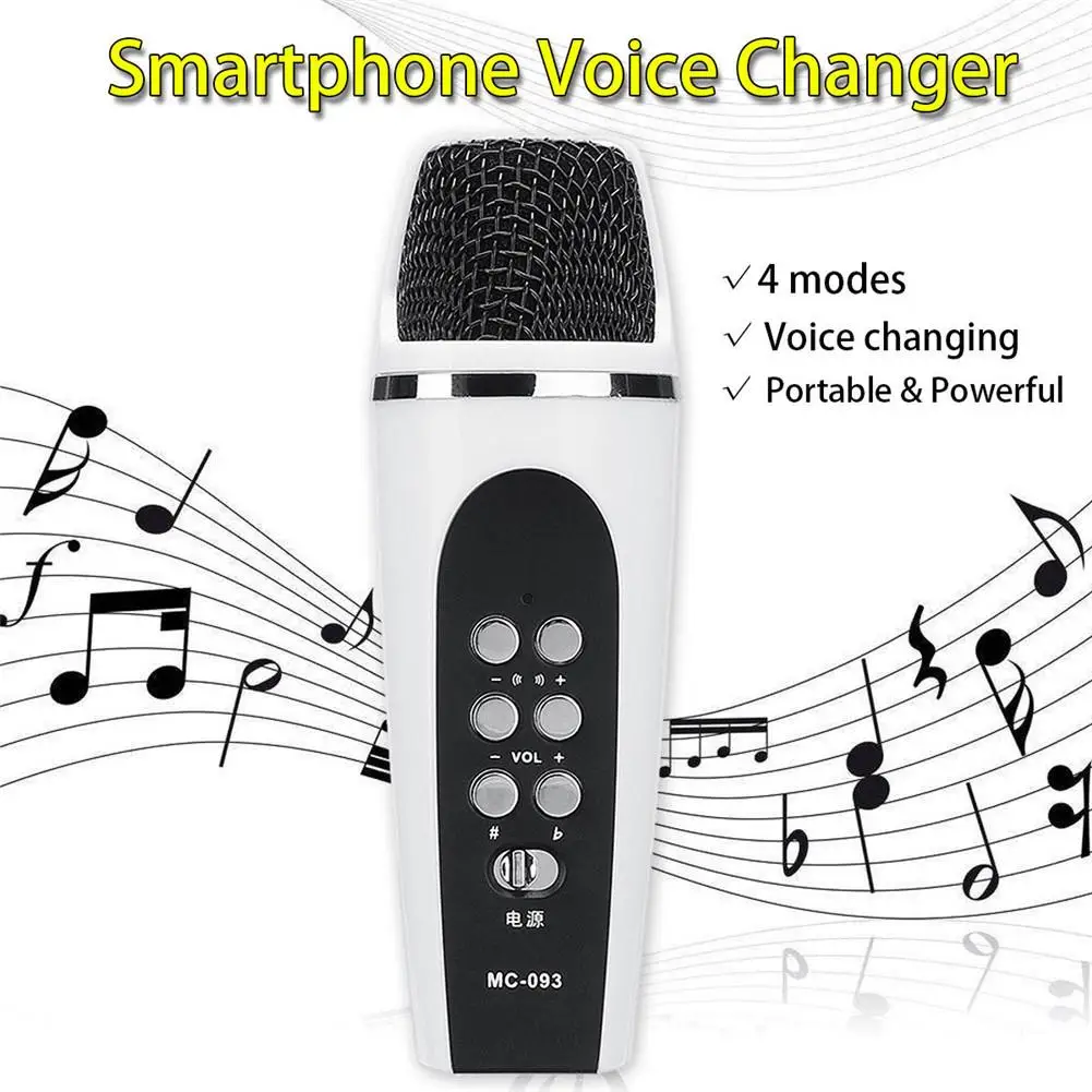 

4-mode Voice Changer Microphone Smartphone Voice Changer Cellphone Voice Changer with Earphones For iphone Apple PC Android