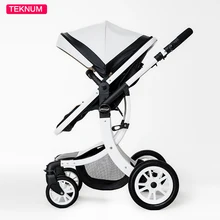 Teknum 2 в 1 коляска Высокая пейзаж детская коляска X дизайн Новорожденный коляска 6 Бесплатный подарок 0-3 года кожаная детская коляска