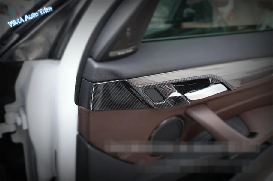 

Lapetus Auto Styling Inner Door Handle Bowl Frame Cover Trim 4 Pcs Carbon Fiber Color Fit For BMW X1 F48 2016 2017 2018 2019 ABS