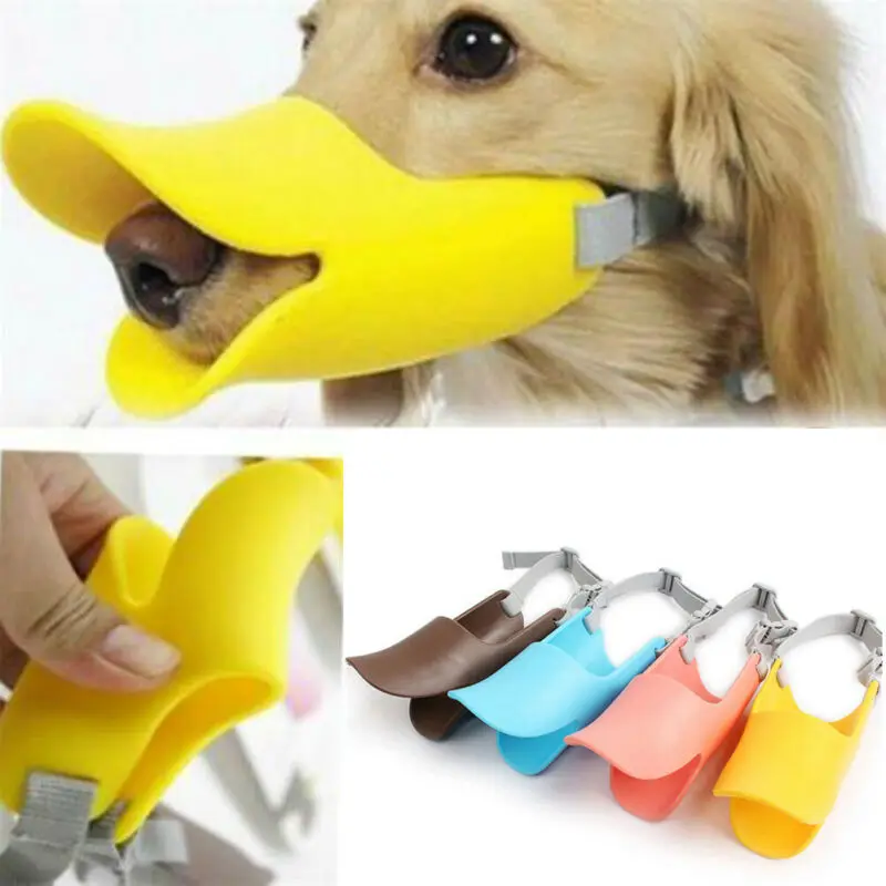 

New Cute Duckbill Mask Design Soft Silicone Anti Bite Bark Pet Protection Dog Muzzles Mouth Sets