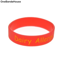 OBH 50 шт. предупреждение молочной аллергии силиконовый браслет для ежедневного напоминания ребенка Размер