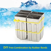 Popsicle Molds Stainless Steel Ice Pop Mold 6pcs/lot Retro-style Ice Cream Food Tool Moulds 1