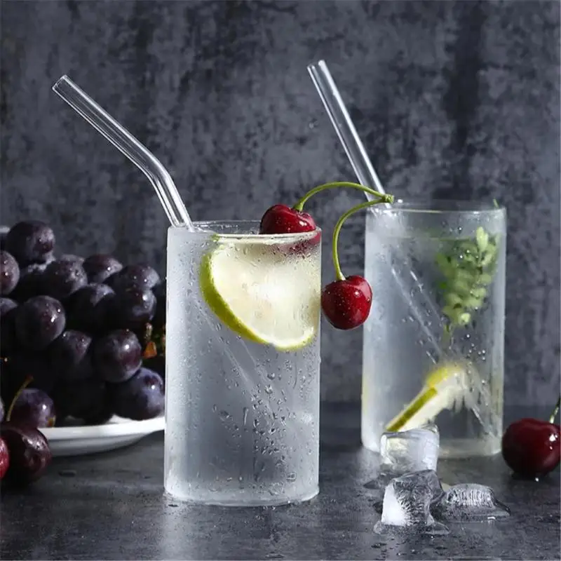drinking glass with straw