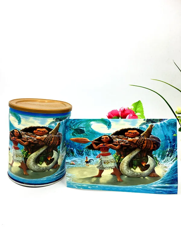 

6pcs/lot Moana bottle label Moana baby shower water bottle label kids birthday party decoration Moana label stickers