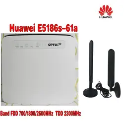Разблокировать Huawei e5186s-61a 4 г FDD 700/1800/2600 мГц TDD 2300 мГц WI-FI маршрутизатор 300 Мбит/с + внешнего магнитного База высокого усиления Телевизионные