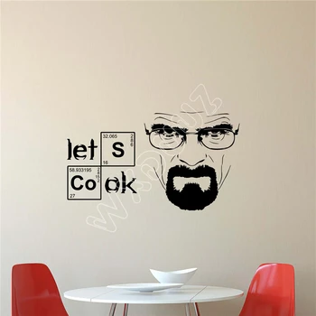 

WXDUUZ Let's Cook Breaking Bad Wall Decal Vinyl Sticker Movie Decor Art living room Wall Sticker Home Decor B240