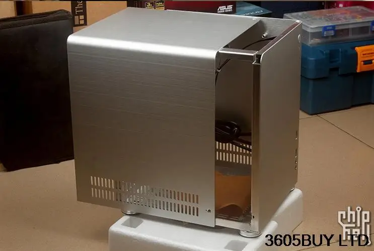 цена New PC-Q01 black silver aluminum ITX mini case