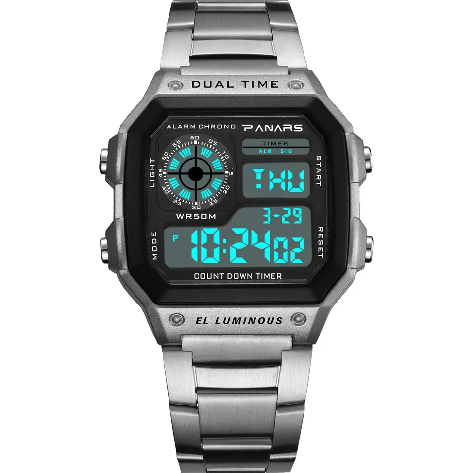 Digital Wrist Watch Men Retro Electronic Watch PANARS Luxury LED S Shock Sport Stop Watch Fitness Zegarki Meskie Horloges Mannen (1)