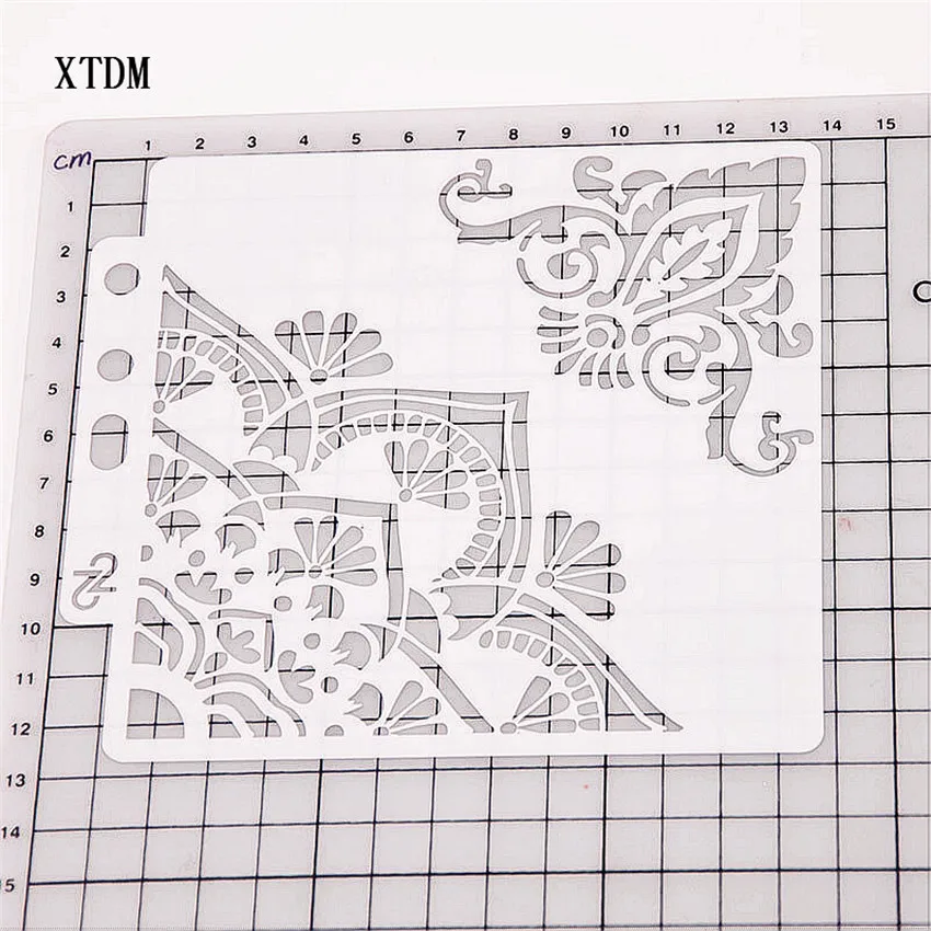 Цветок Совет DIY торт скрапбук трафареты полые украшения Печать Кружева линейка День святого Валентина